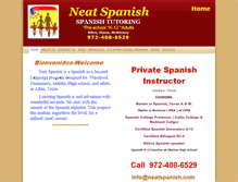 Tablet Screenshot of neatspanish.com